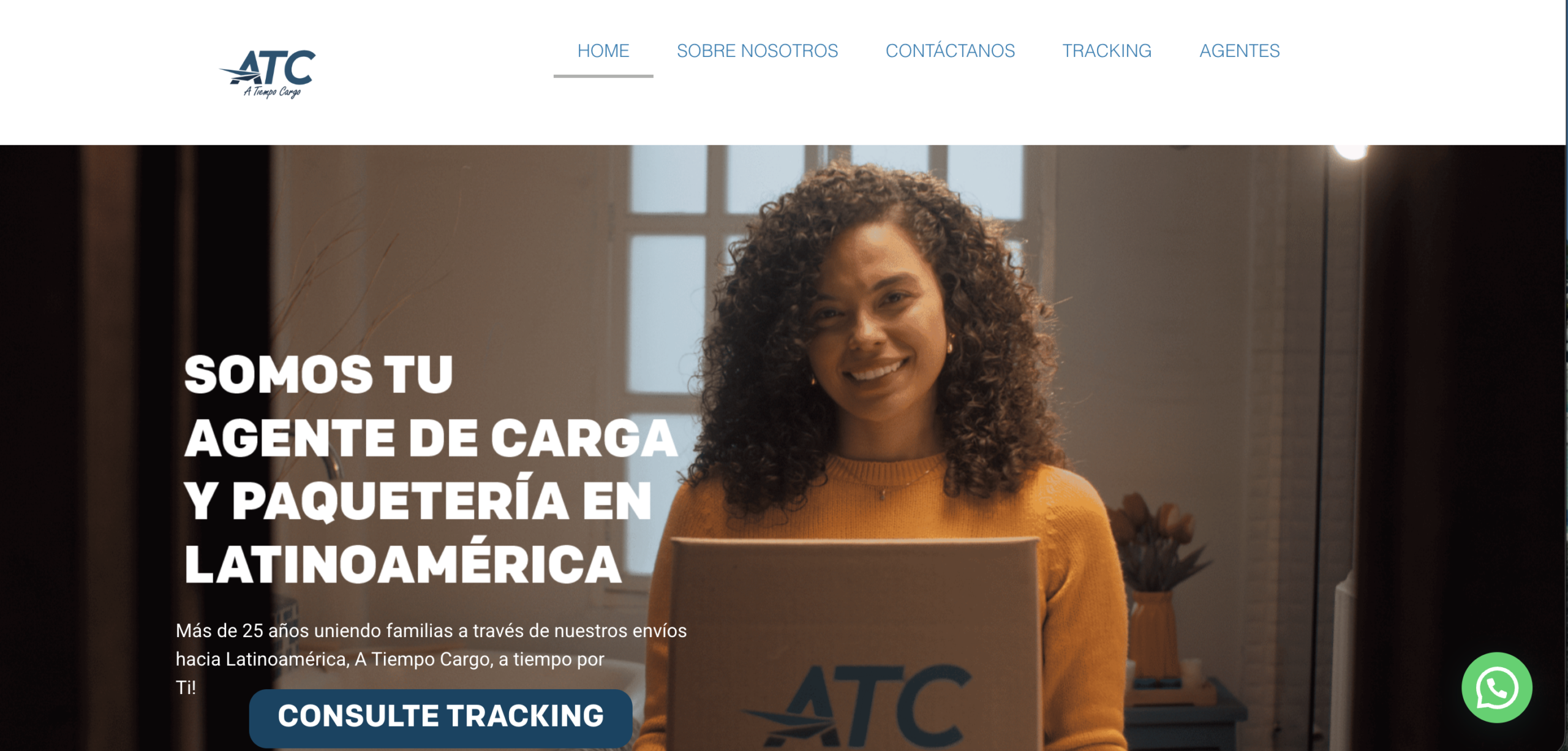 Diseño web y portal de agentes para A Tiempo Cargo
